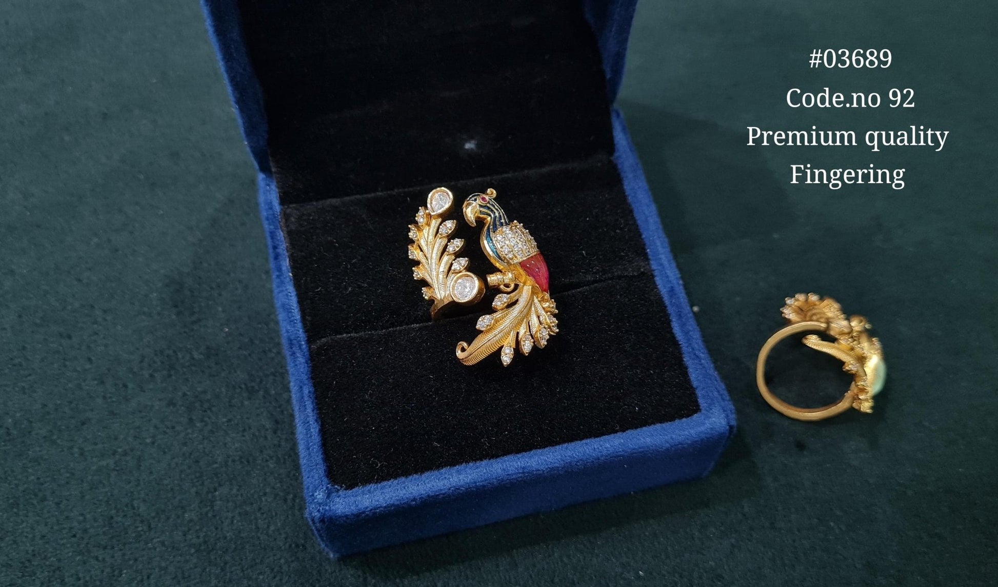 Kundan Fingerring 03689 - KRISHNA'S SWETA JEWELLERY