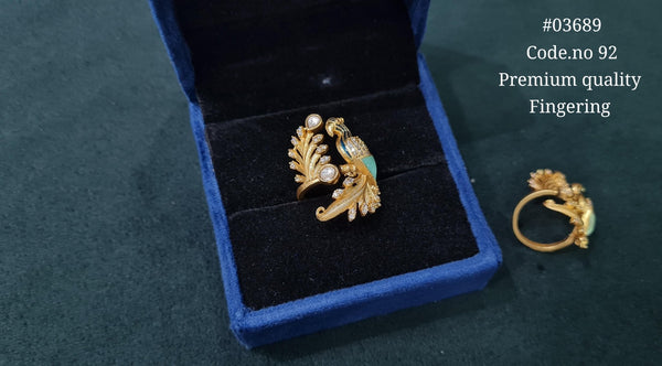 Kundan Fingerring 03689 - KRISHNA'S SWETA JEWELLERY