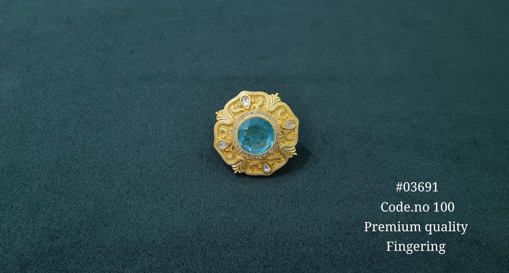 Kundan Fingerring 03691 - KRISHNA'S SWETA JEWELLERY