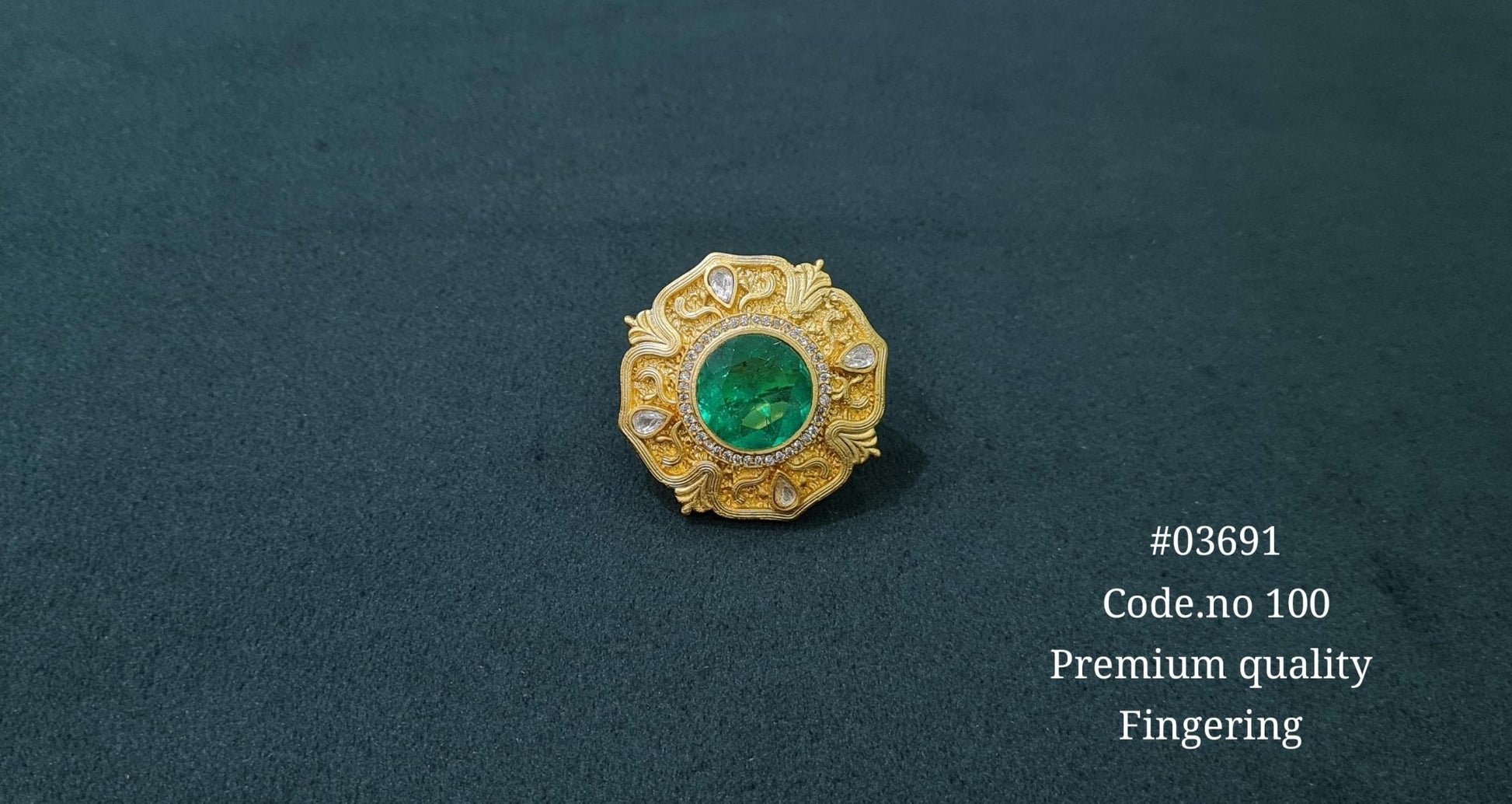 Kundan Fingerring 03691 - KRISHNA'S SWETA JEWELLERY