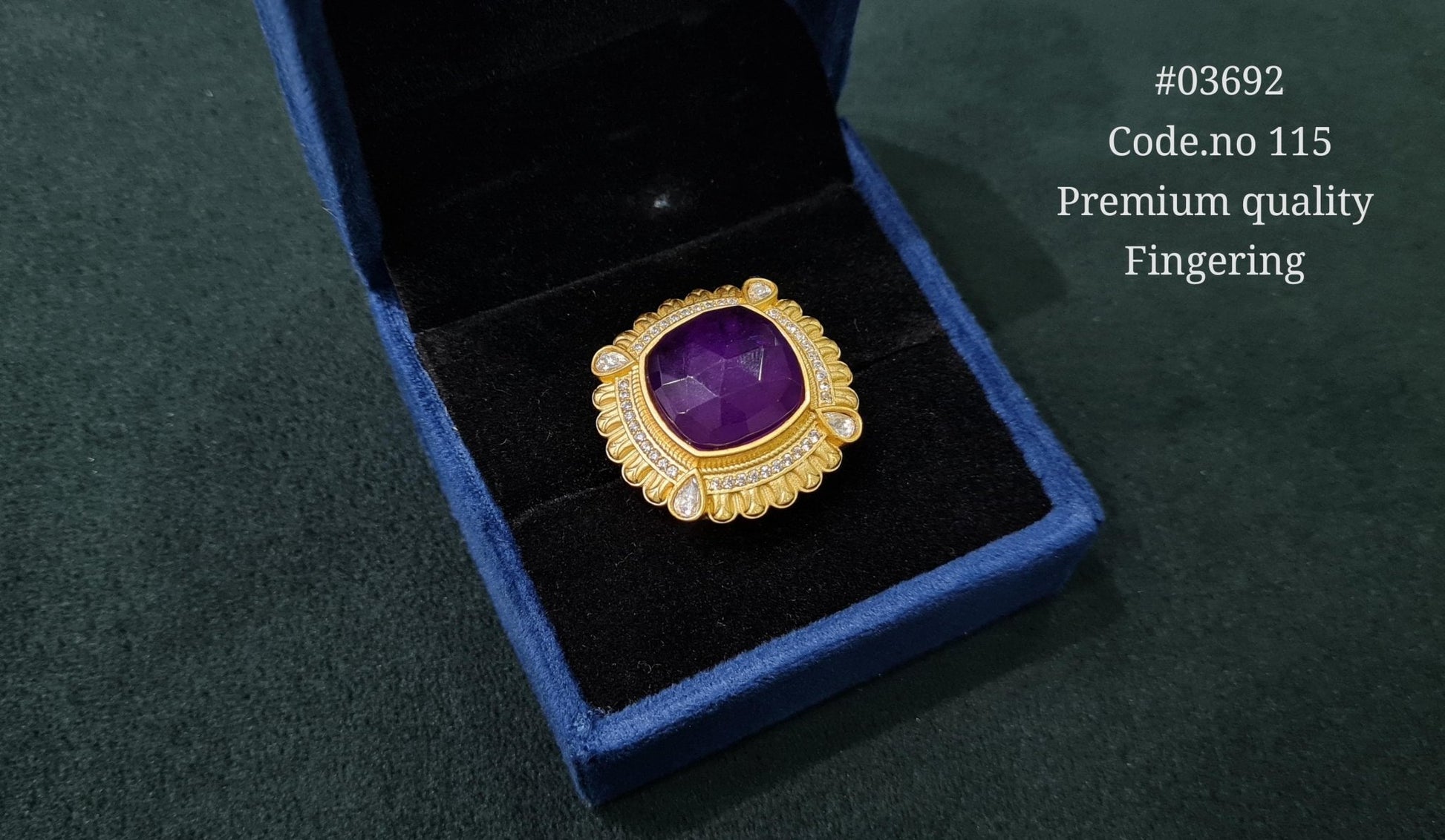 Kundan Fingerring 03692 - KRISHNA'S SWETA JEWELLERY