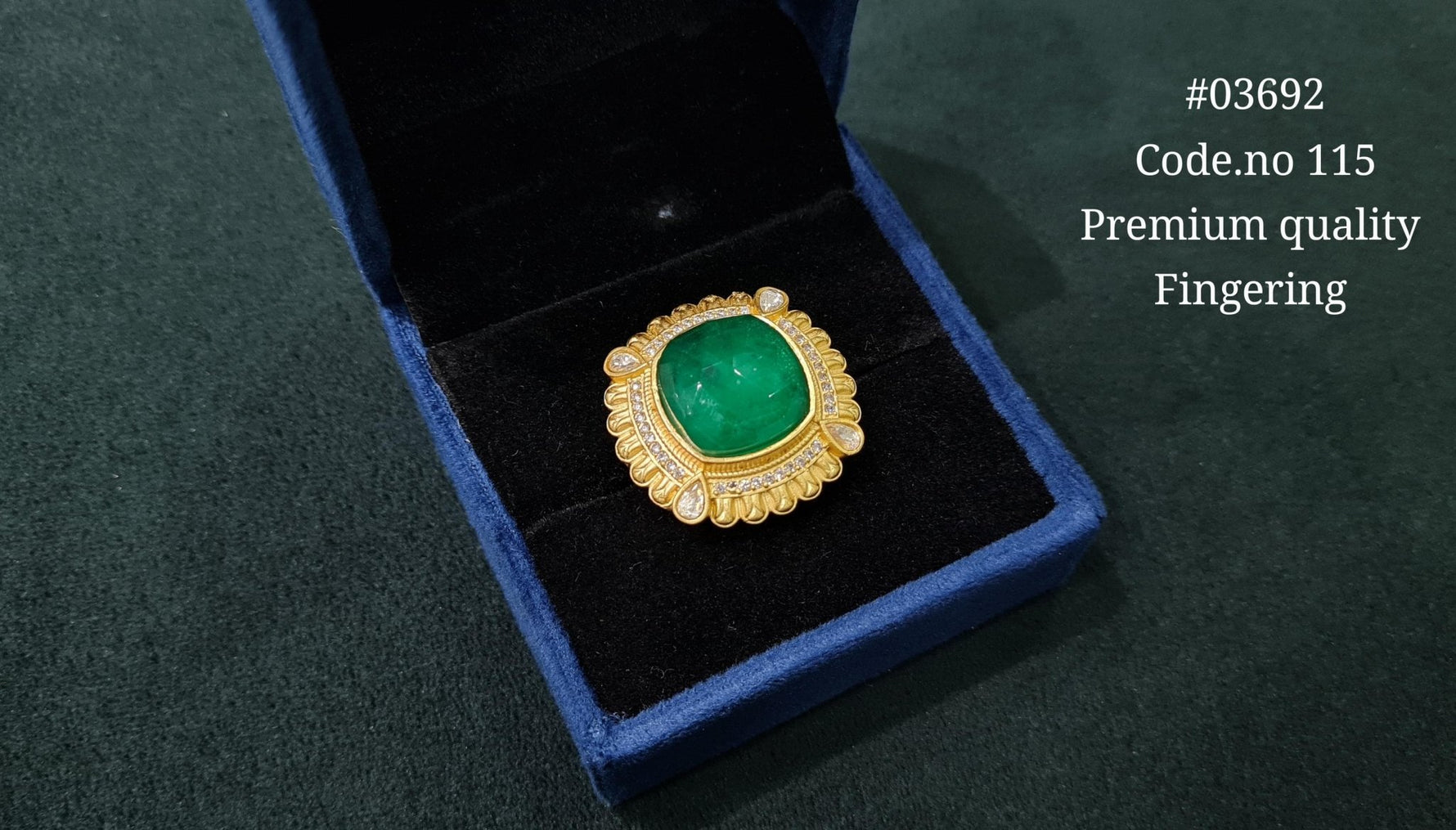 Kundan Fingerring 03692 - KRISHNA'S SWETA JEWELLERY