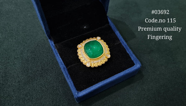 Kundan Fingerring 03692 - KRISHNA'S SWETA JEWELLERY