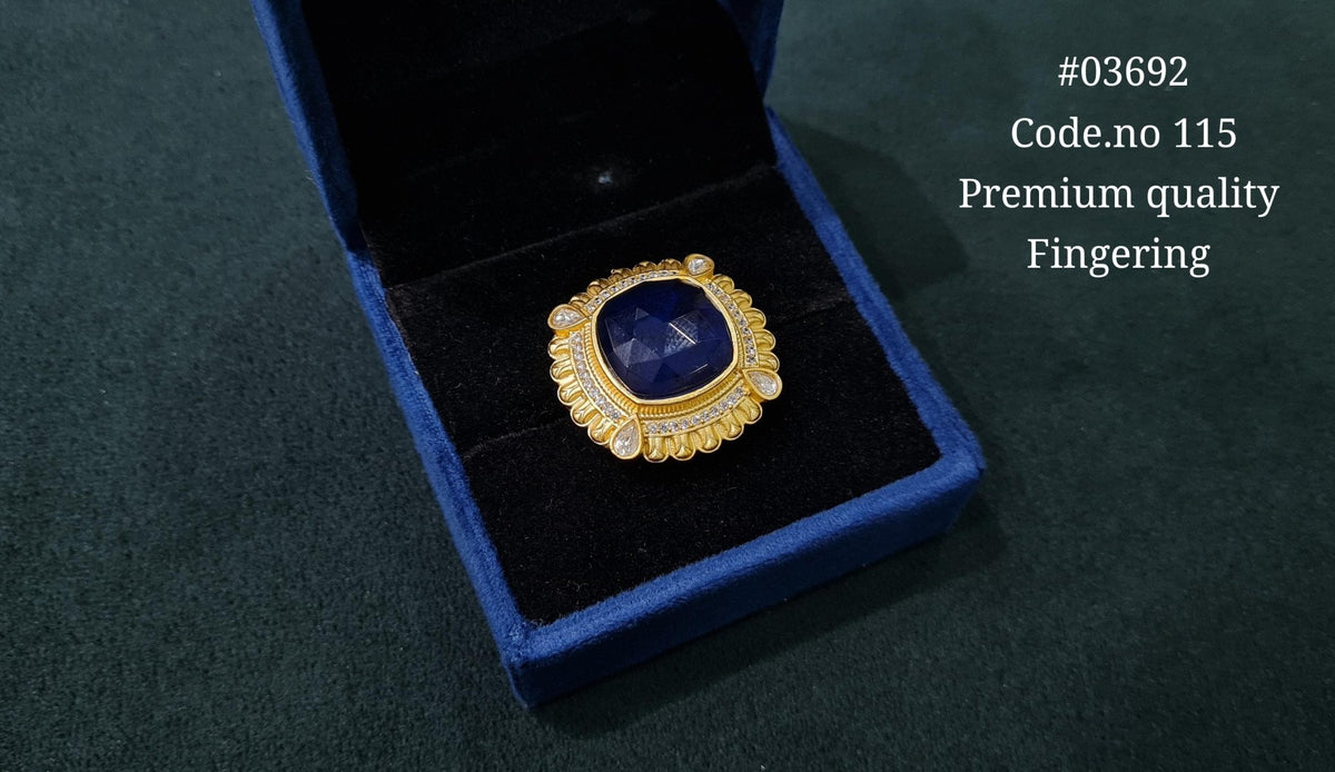Kundan Fingerring 03692 - KRISHNA'S SWETA JEWELLERY