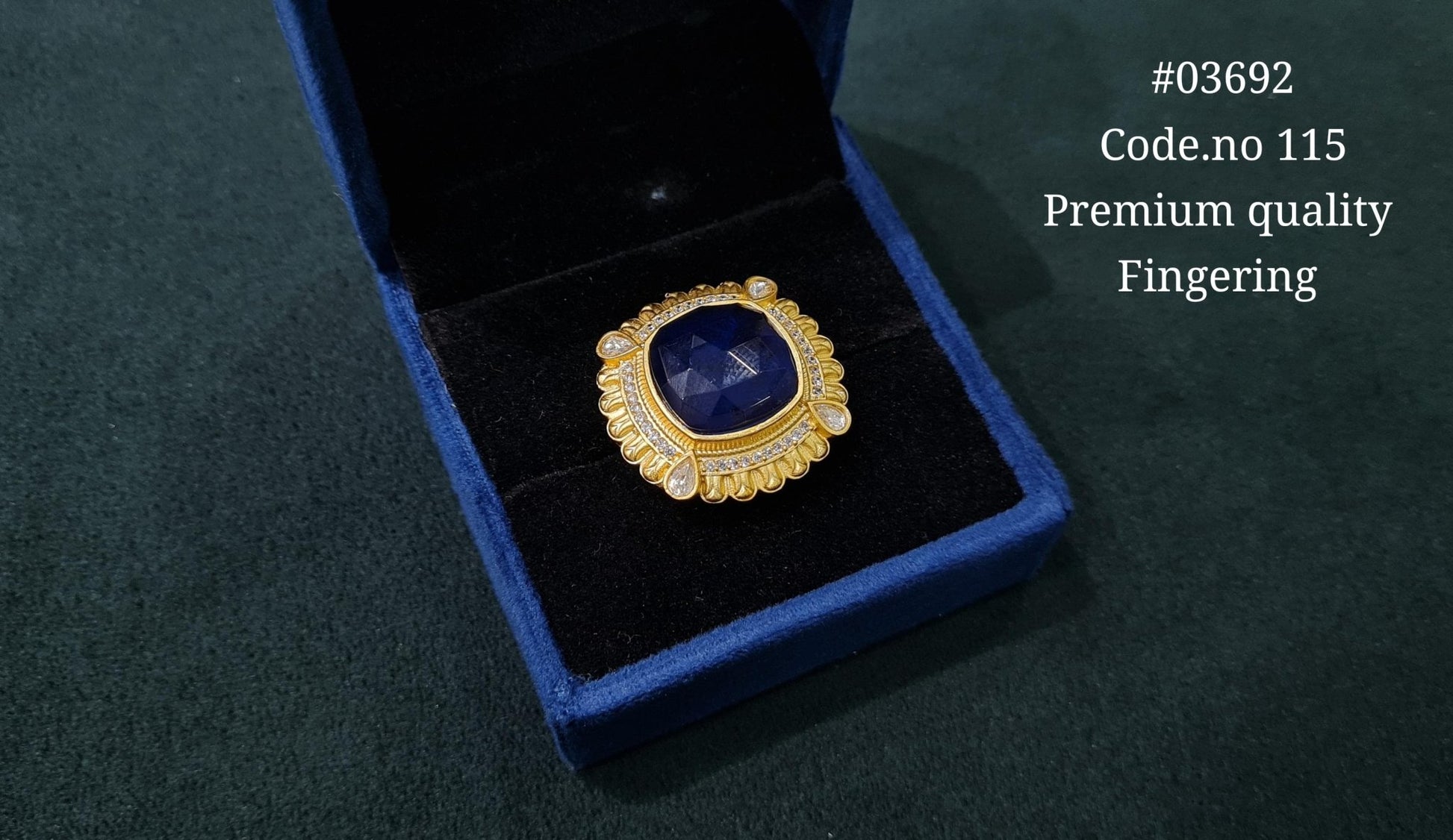 Kundan Fingerring 03692 - KRISHNA'S SWETA JEWELLERY