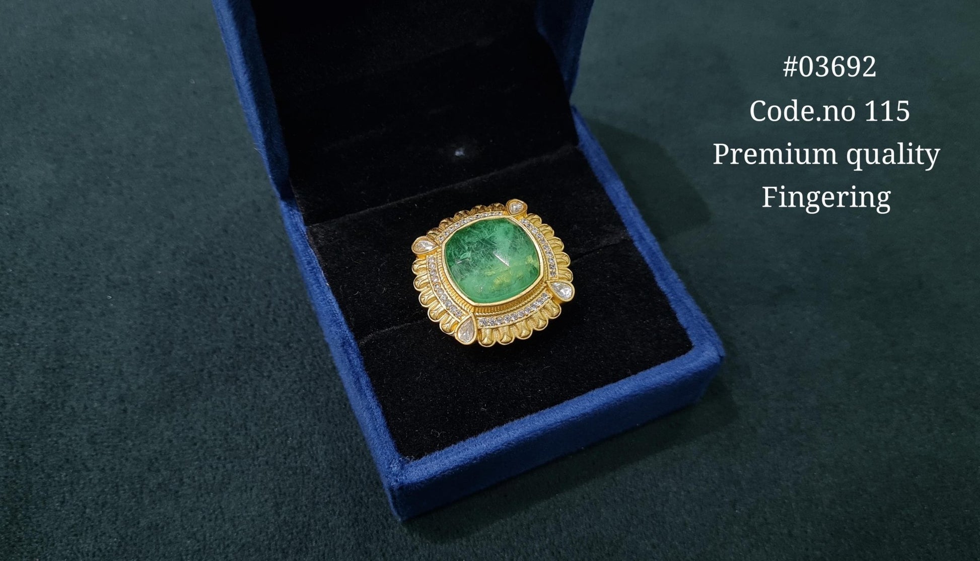 Kundan Fingerring 03692 - KRISHNA'S SWETA JEWELLERY