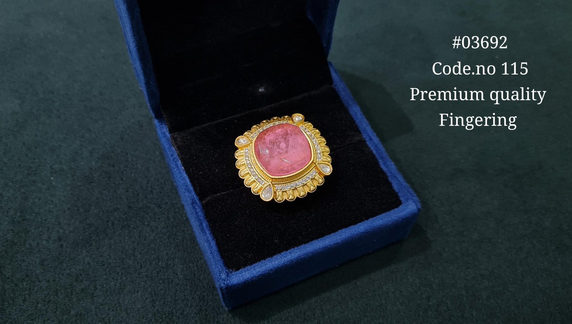 Kundan Fingerring 03692 - KRISHNA'S SWETA JEWELLERY