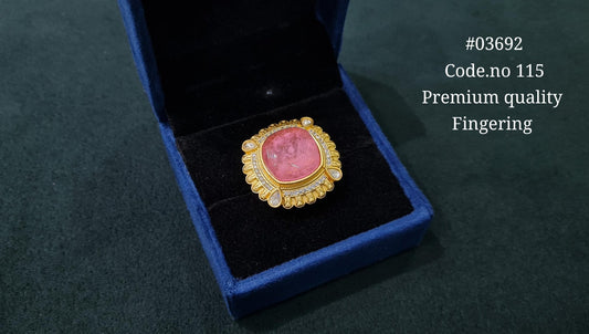 Kundan Fingerring 03692 - KRISHNA'S SWETA JEWELLERY