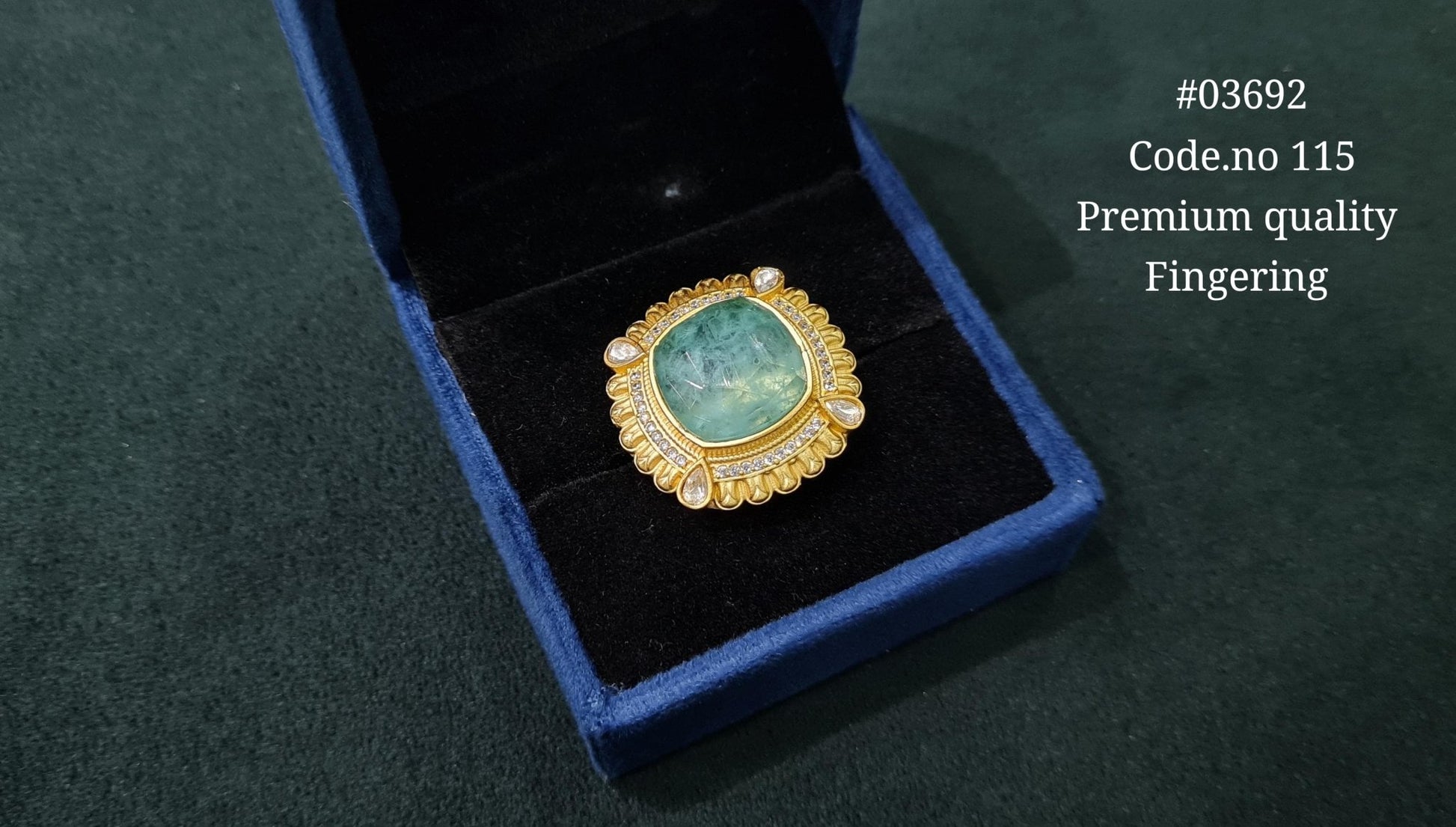 Kundan Fingerring 03692 - KRISHNA'S SWETA JEWELLERY