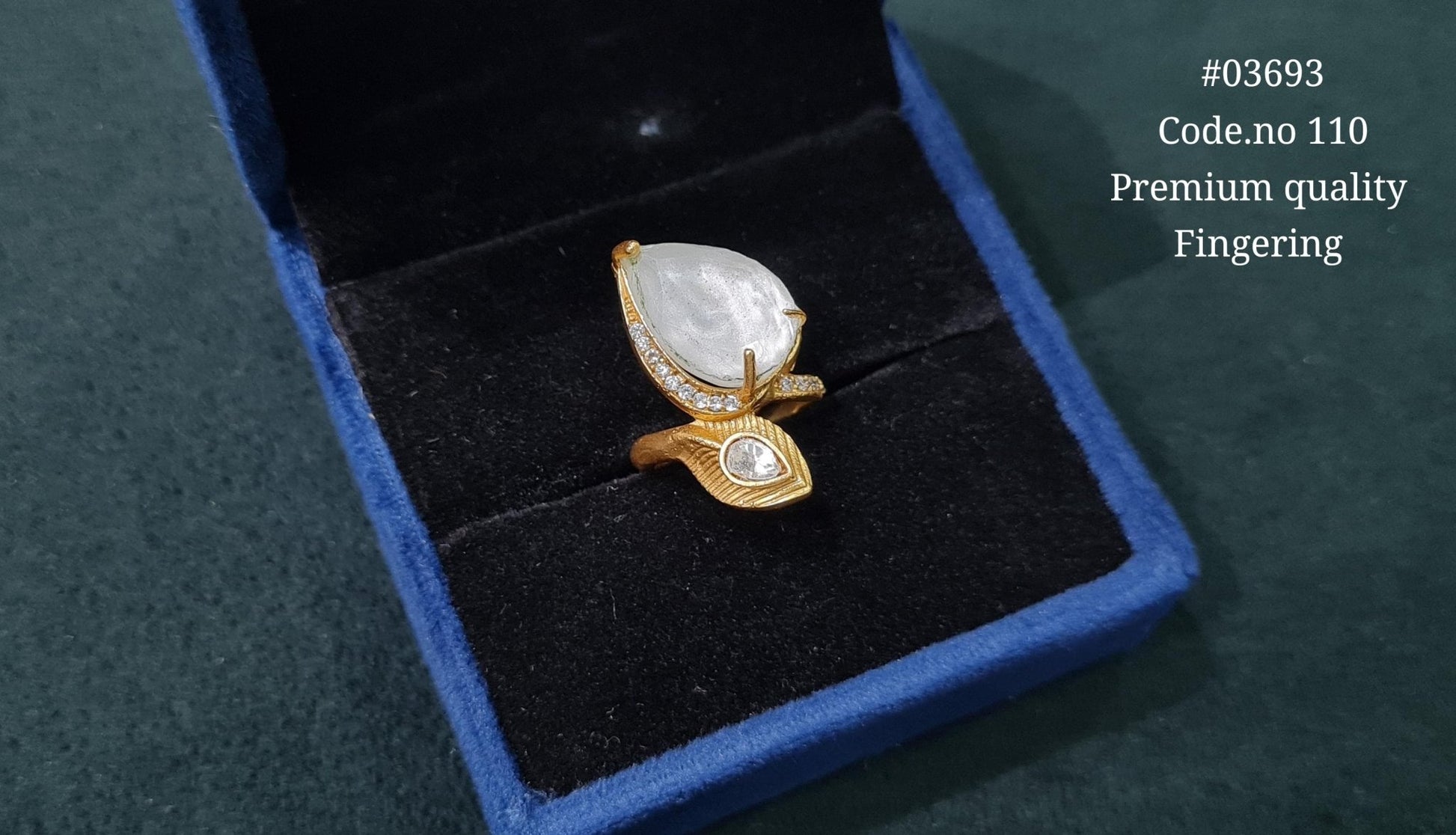 Kundan Fingerring 03693 - KRISHNA'S SWETA JEWELLERY