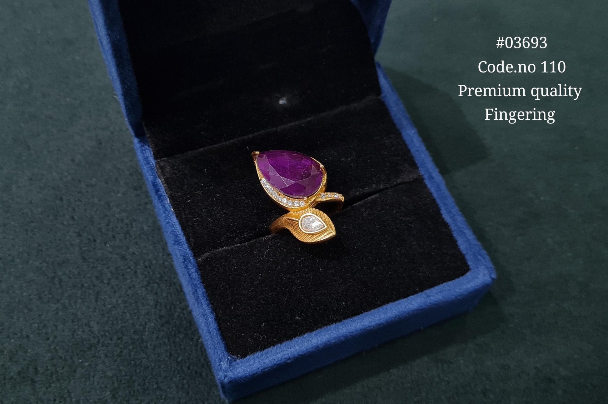 Kundan Fingerring 03693 - KRISHNA'S SWETA JEWELLERY