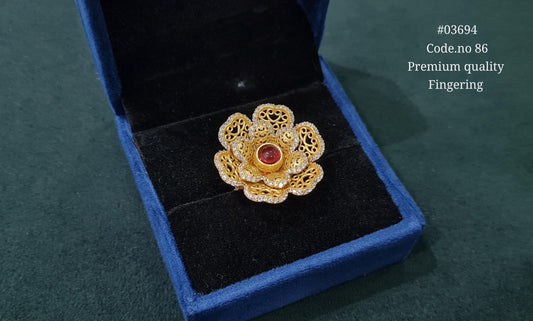 Kundan Fingerring 03694 - KRISHNA'S SWETA JEWELLERY