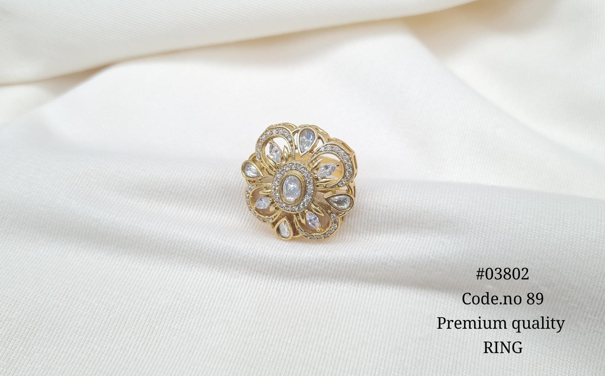 Kundan Fingerring 03802 - KRISHNA'S SWETA JEWELLERY