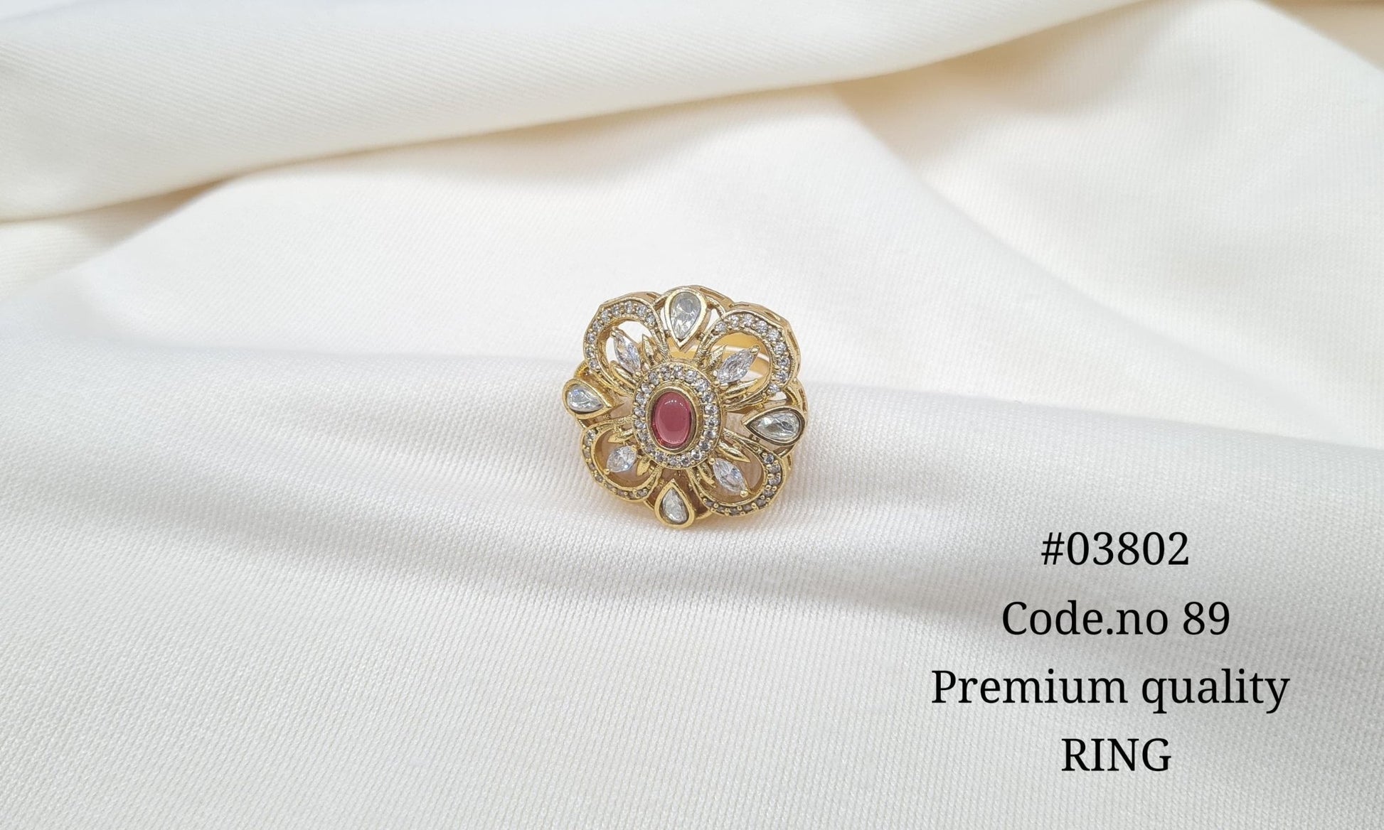 Kundan Fingerring 03802 - KRISHNA'S SWETA JEWELLERY