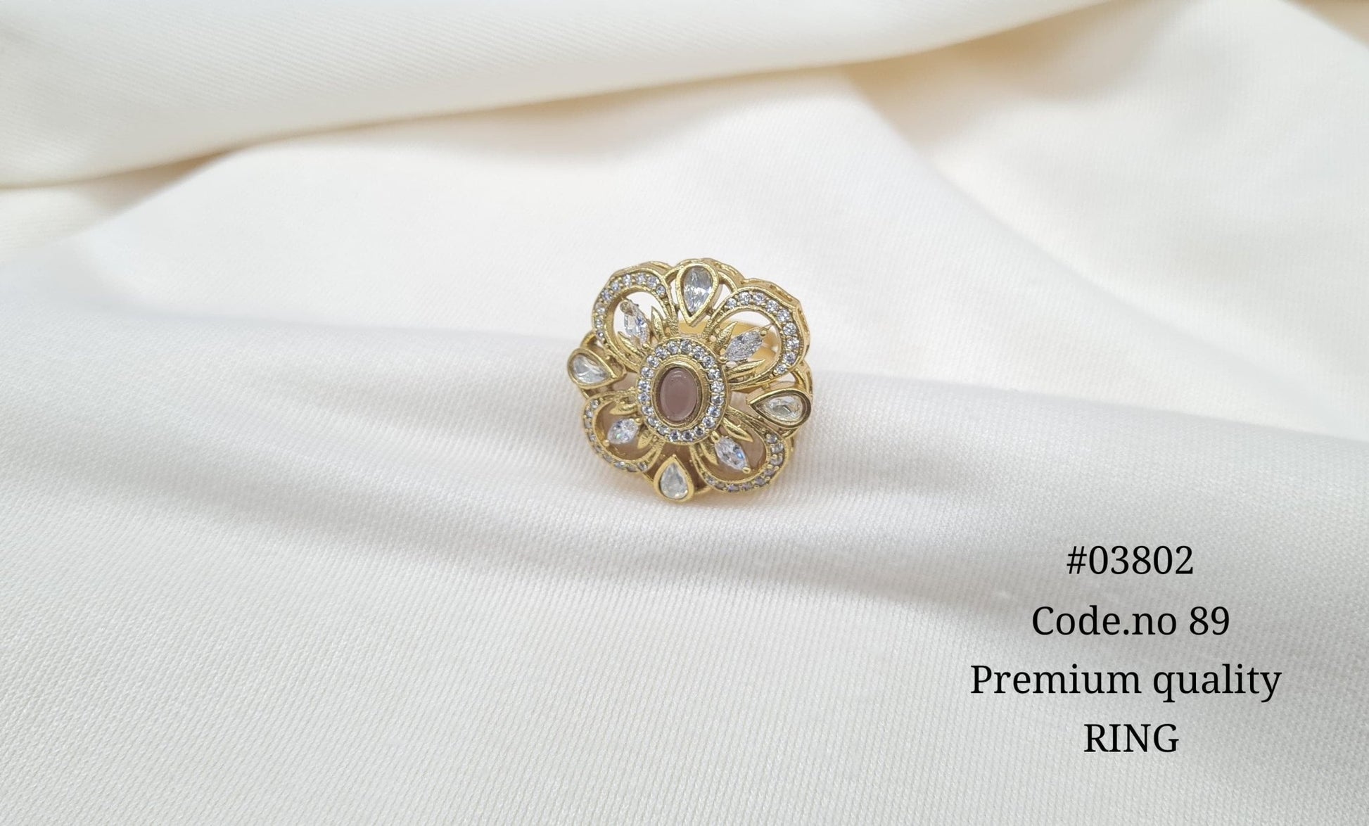 Kundan Fingerring 03802 - KRISHNA'S SWETA JEWELLERY