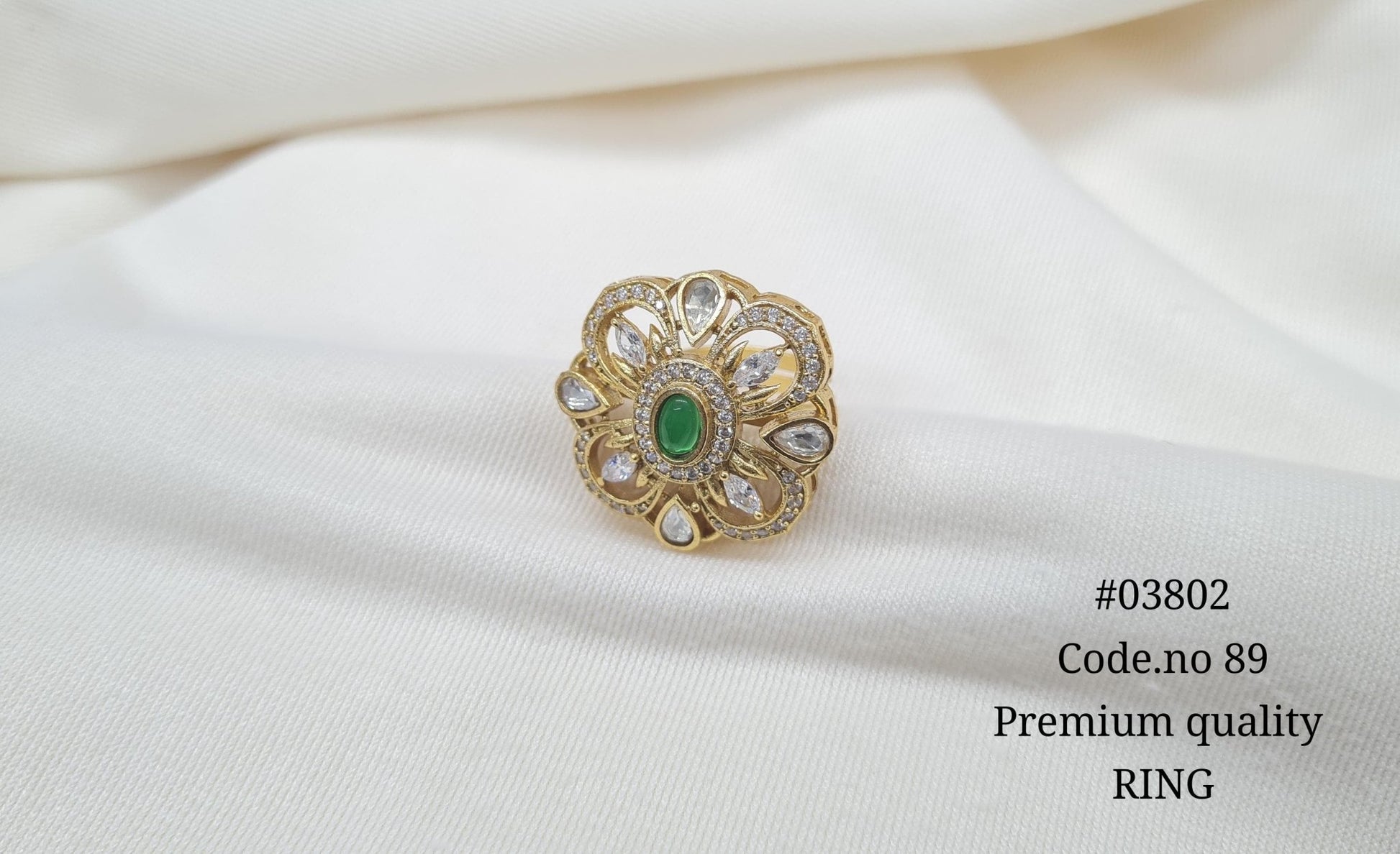 Kundan Fingerring 03802 - KRISHNA'S SWETA JEWELLERY