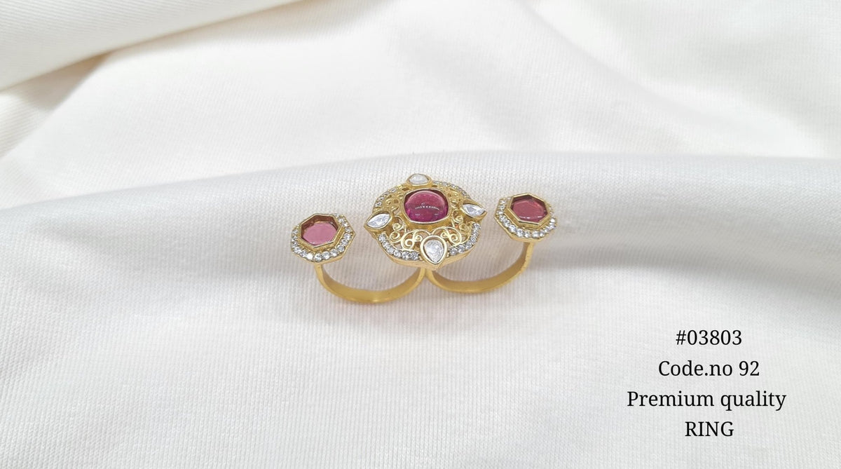 Kundan Fingerring 03803 - KRISHNA'S SWETA JEWELLERY