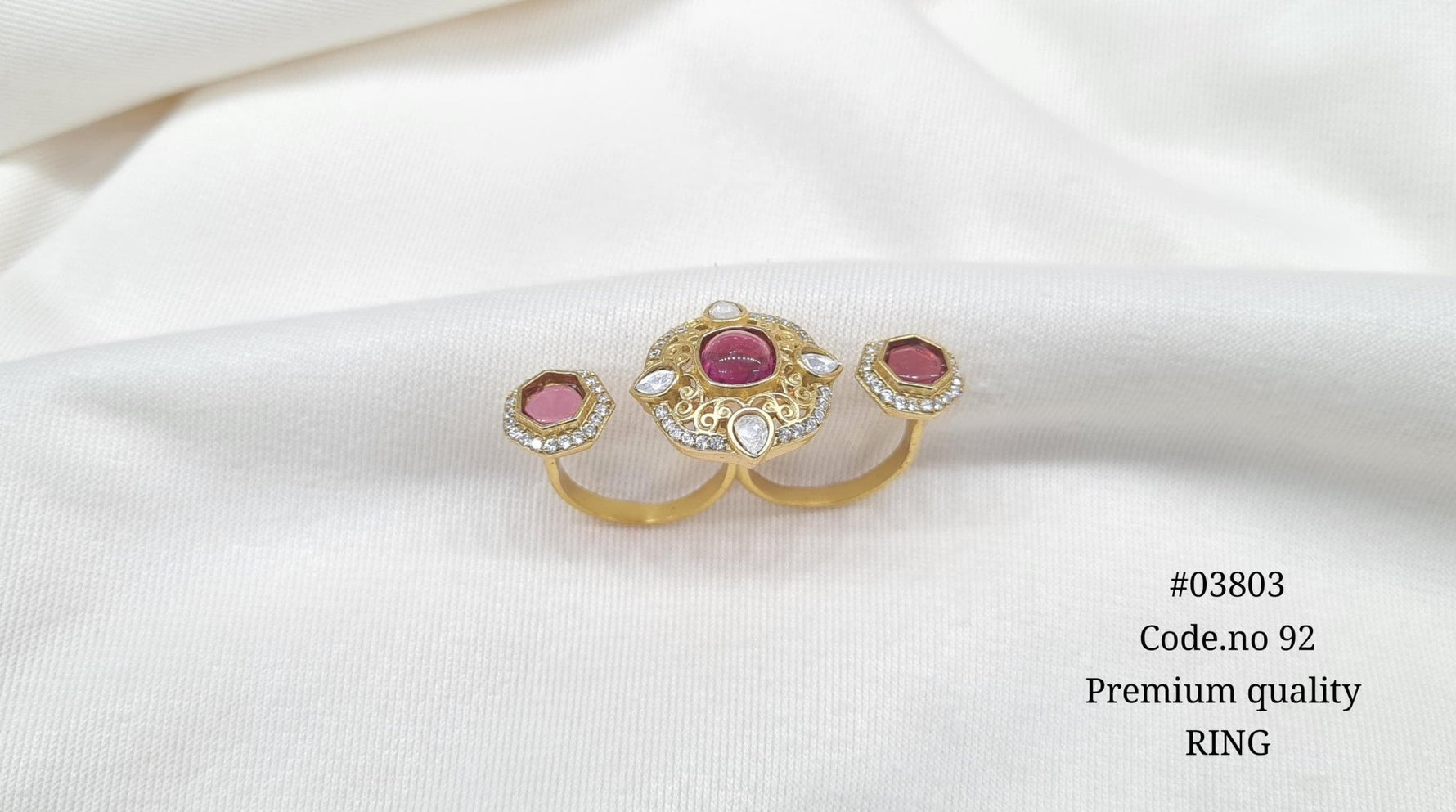 Kundan Fingerring 03803 - KRISHNA'S SWETA JEWELLERY