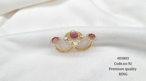 Kundan Fingerring 03803 - KRISHNA'S SWETA JEWELLERY