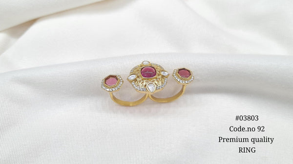 Kundan Fingerring 03803 - KRISHNA'S SWETA JEWELLERY