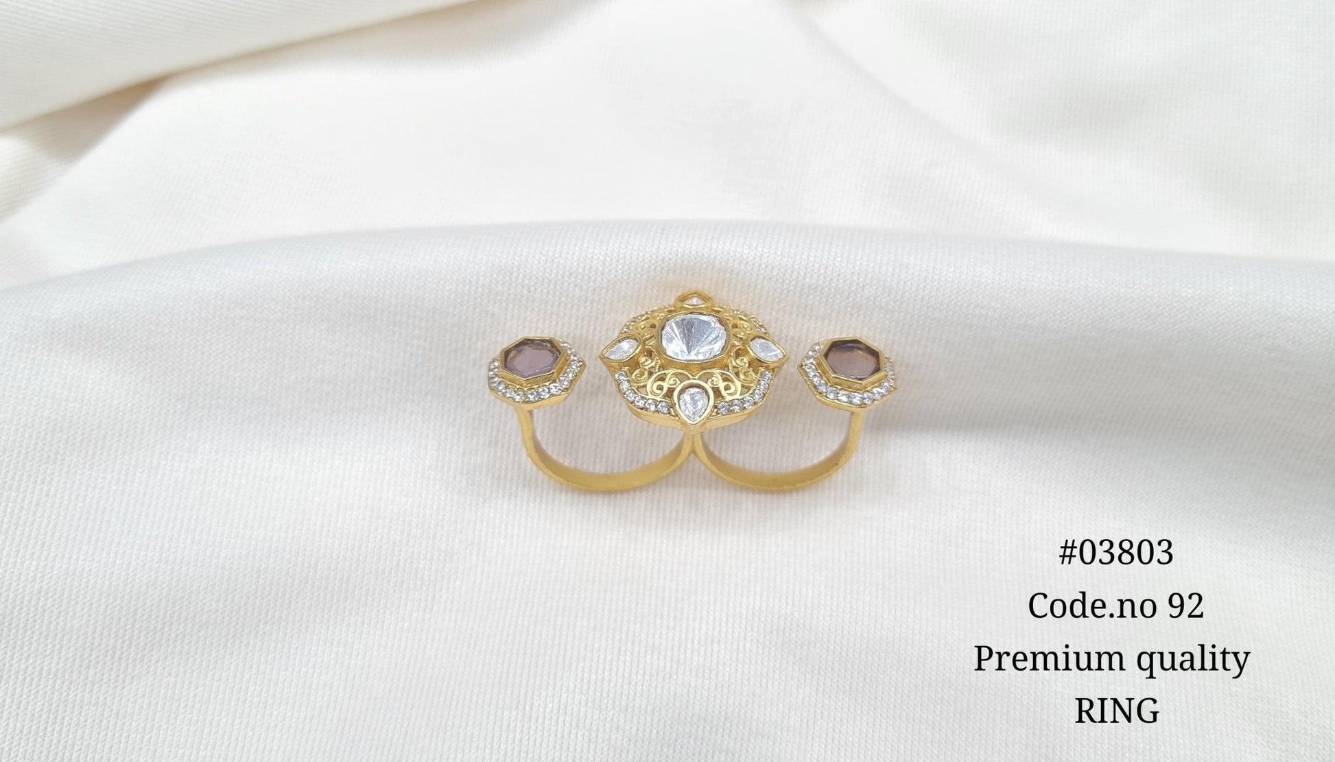 Kundan Fingerring 03803 - KRISHNA'S SWETA JEWELLERY