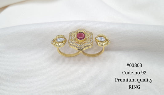 Kundan Fingerring 03803 - KRISHNA'S SWETA JEWELLERY