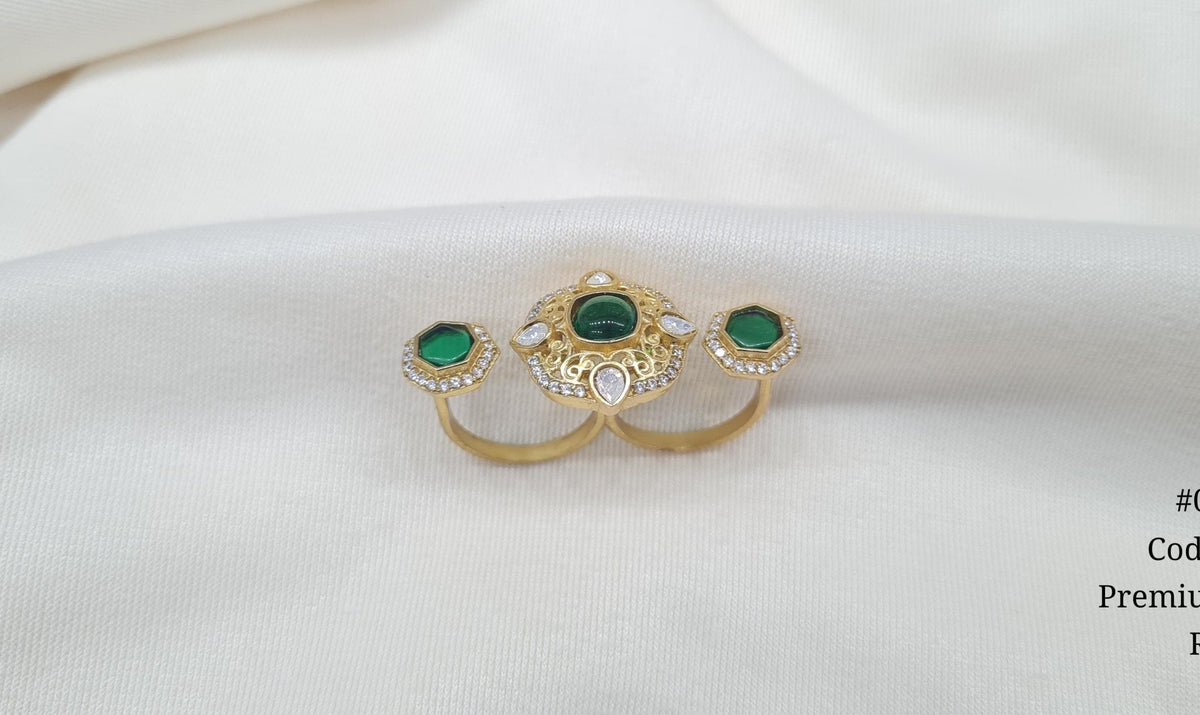 Kundan Fingerring 03803 - KRISHNA'S SWETA JEWELLERY