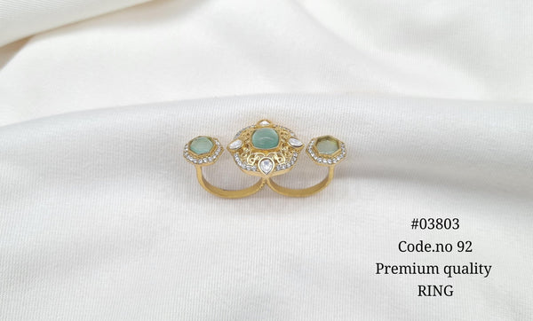 Kundan Fingerring 03803 - KRISHNA'S SWETA JEWELLERY