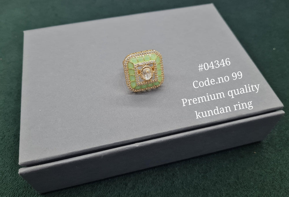 Kundan Fingerring 04346 - KRISHNA'S SWETA JEWELLERY