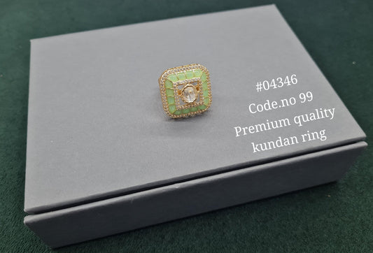 Kundan Fingerring 04346 - KRISHNA'S SWETA JEWELLERY