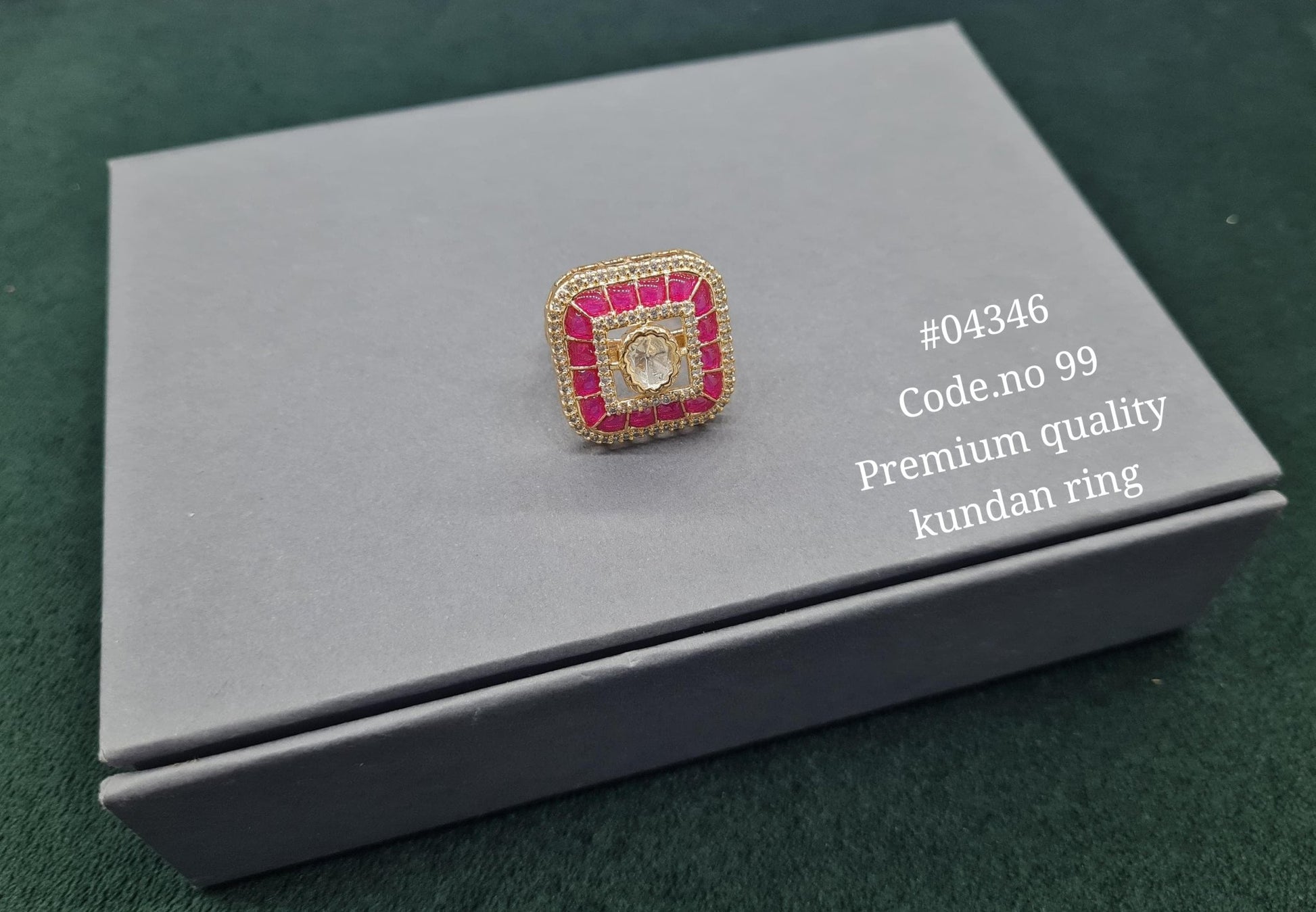 Kundan Fingerring 04346 - KRISHNA'S SWETA JEWELLERY