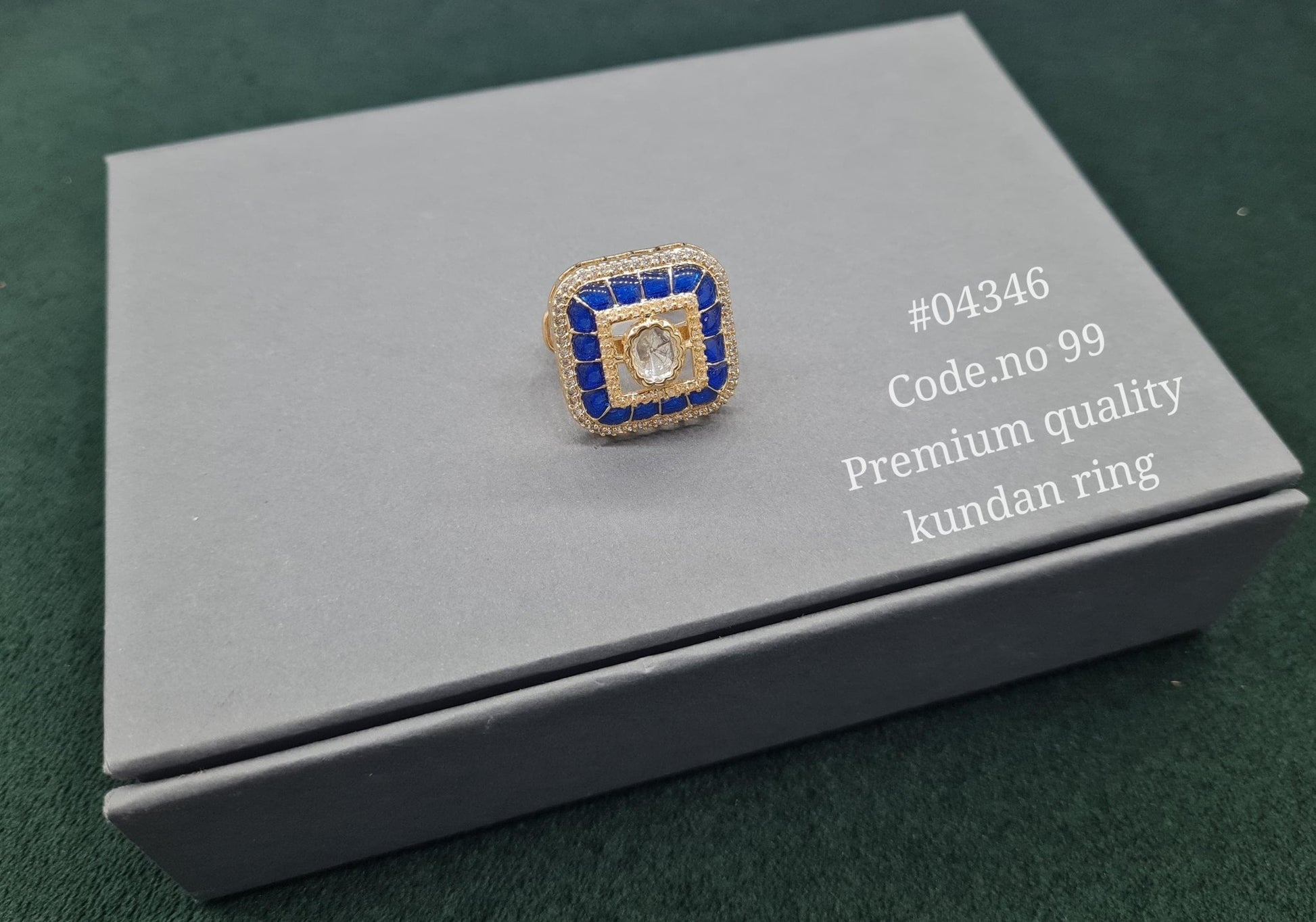 Kundan Fingerring 04346 - KRISHNA'S SWETA JEWELLERY