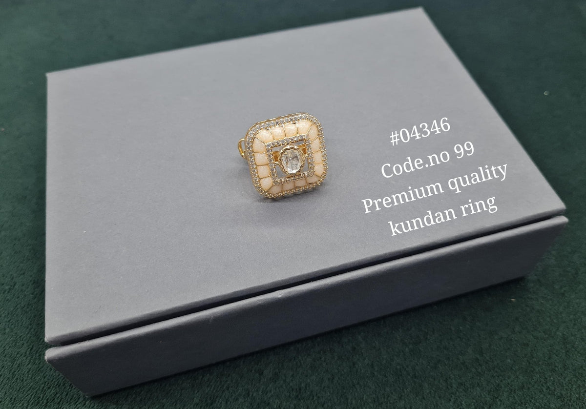 Kundan Fingerring 04346 - KRISHNA'S SWETA JEWELLERY