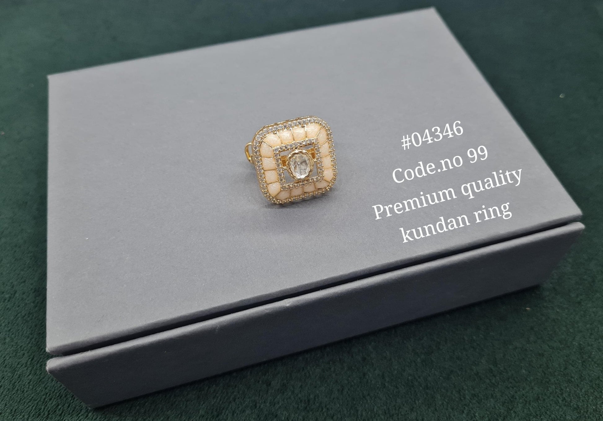 Kundan Fingerring 04346 - KRISHNA'S SWETA JEWELLERY