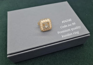 Kundan Fingerring 04346 - KRISHNA'S SWETA JEWELLERY