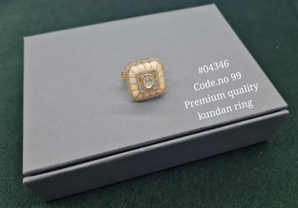 Kundan Fingerring 04346 - KRISHNA'S SWETA JEWELLERY