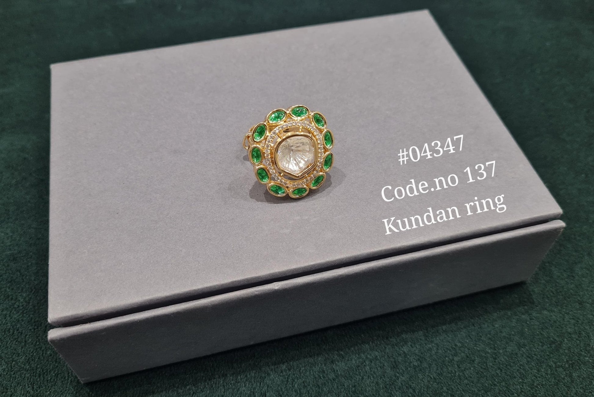 Kundan Fingerring 04347 - KRISHNA'S SWETA JEWELLERY