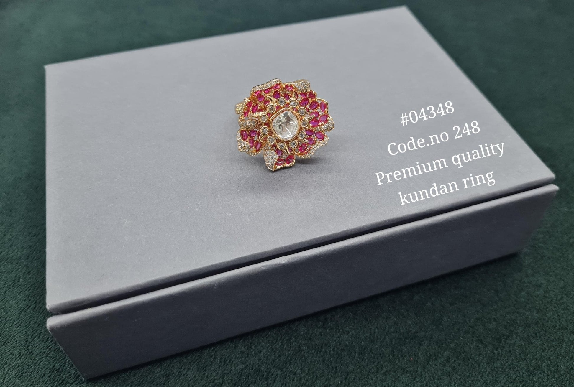Kundan Fingerring 04348 - KRISHNA'S SWETA JEWELLERY