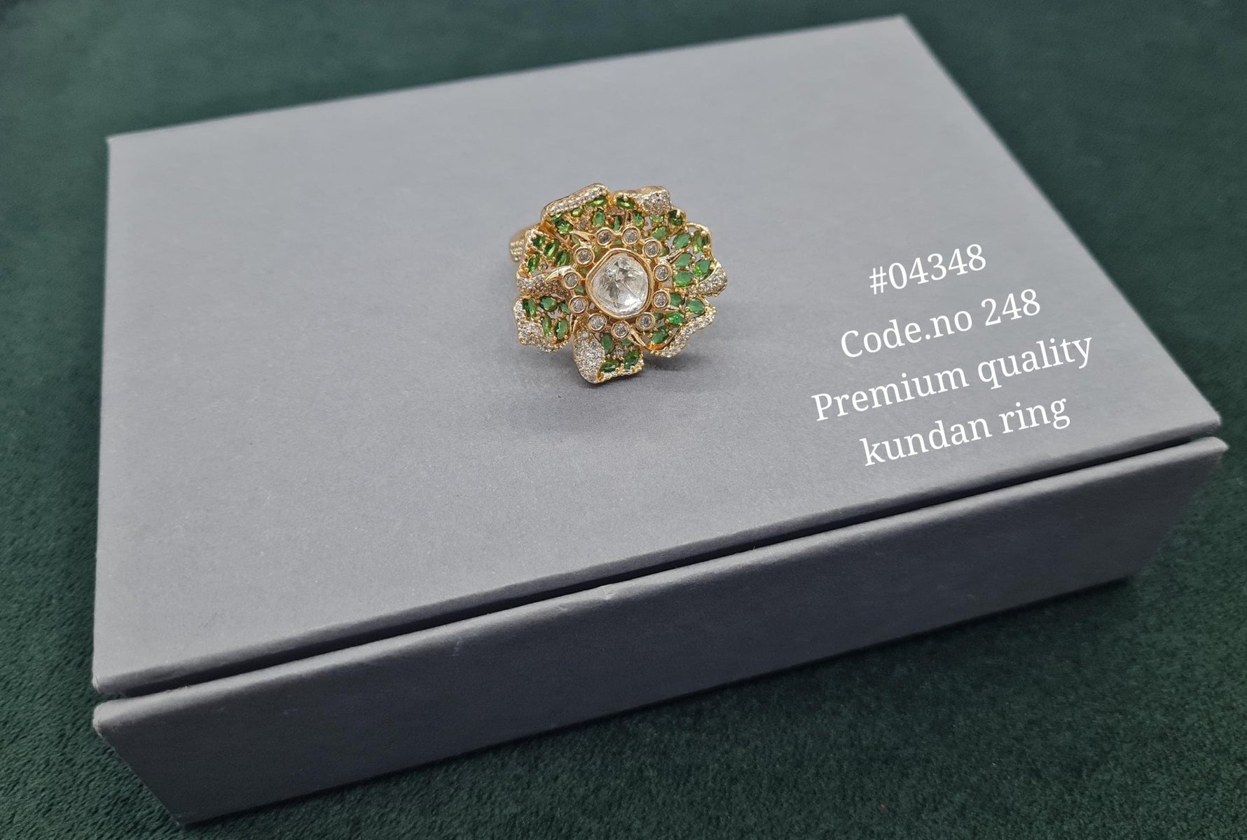 Kundan Fingerring 04348 - KRISHNA'S SWETA JEWELLERY
