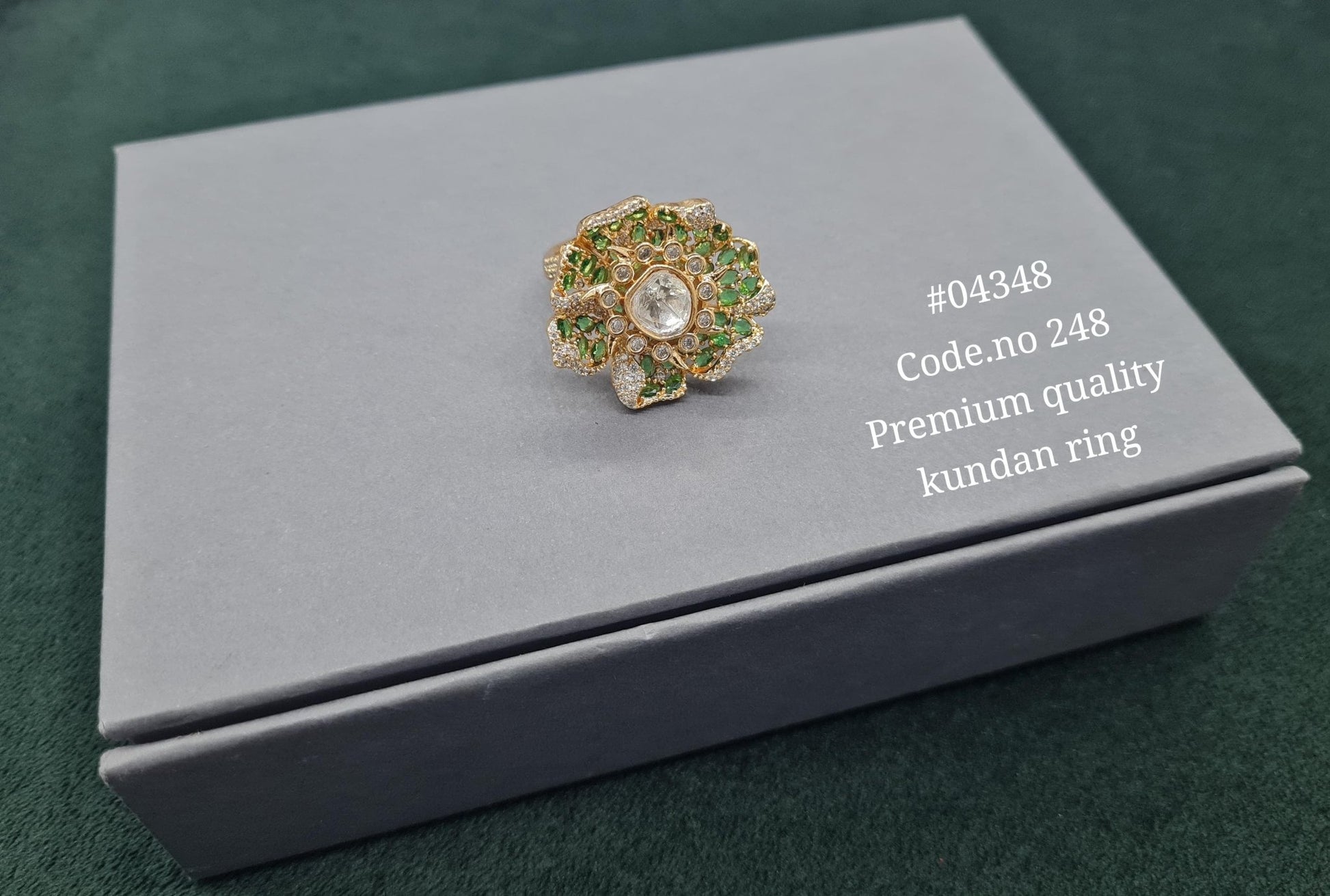 Kundan Fingerring 04348 - KRISHNA'S SWETA JEWELLERY