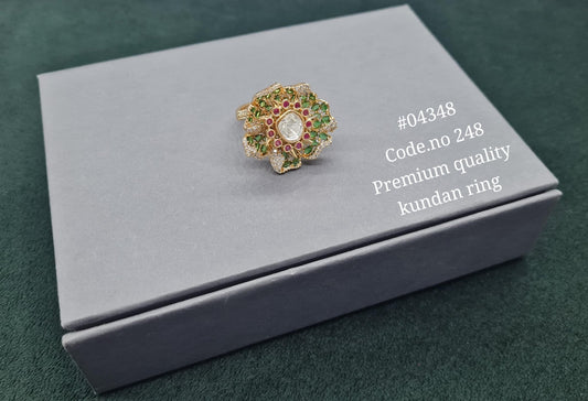 Kundan Fingerring 04348 - KRISHNA'S SWETA JEWELLERY