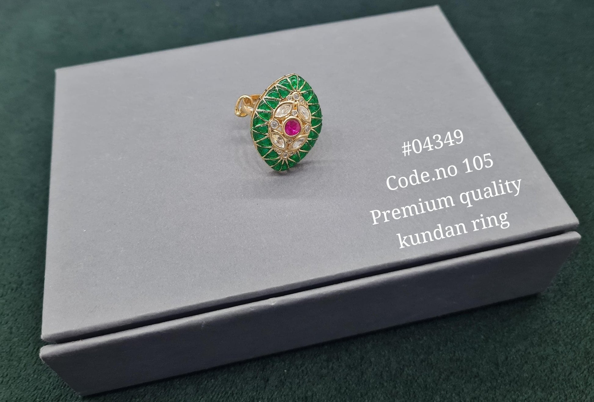 Kundan Fingerring 04349 - KRISHNA'S SWETA JEWELLERY