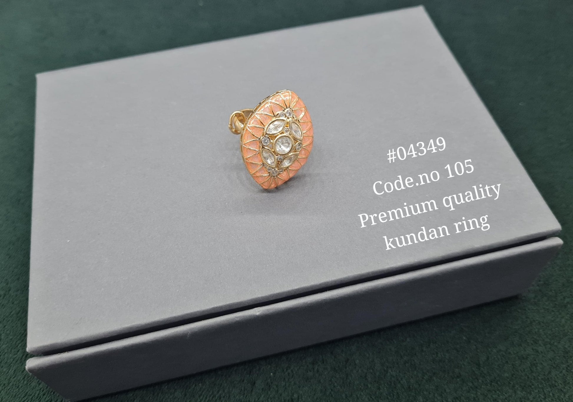 Kundan Fingerring 04349 - KRISHNA'S SWETA JEWELLERY