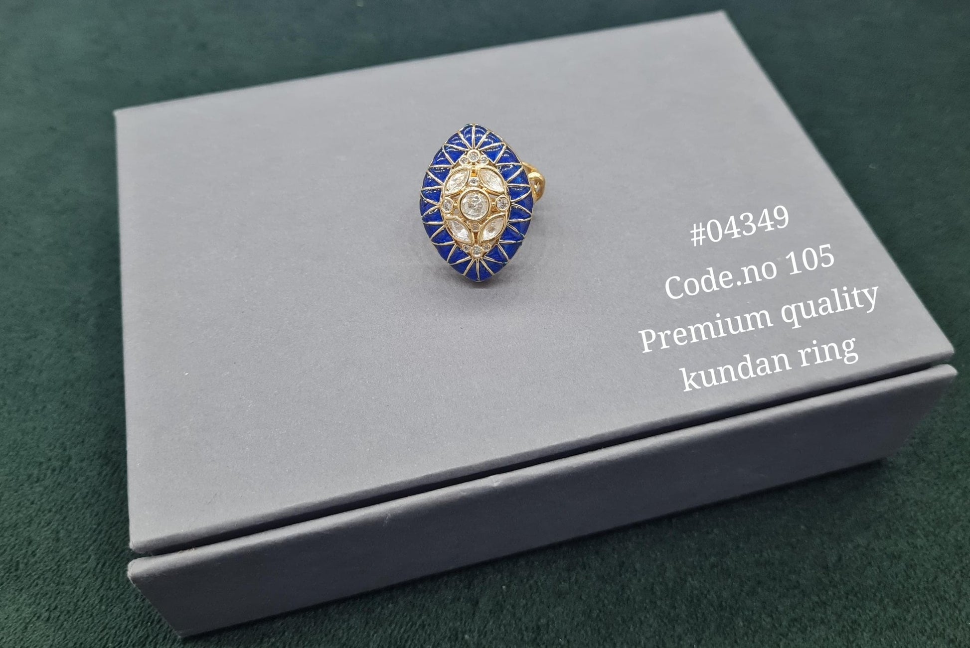 Kundan Fingerring 04349 - KRISHNA'S SWETA JEWELLERY