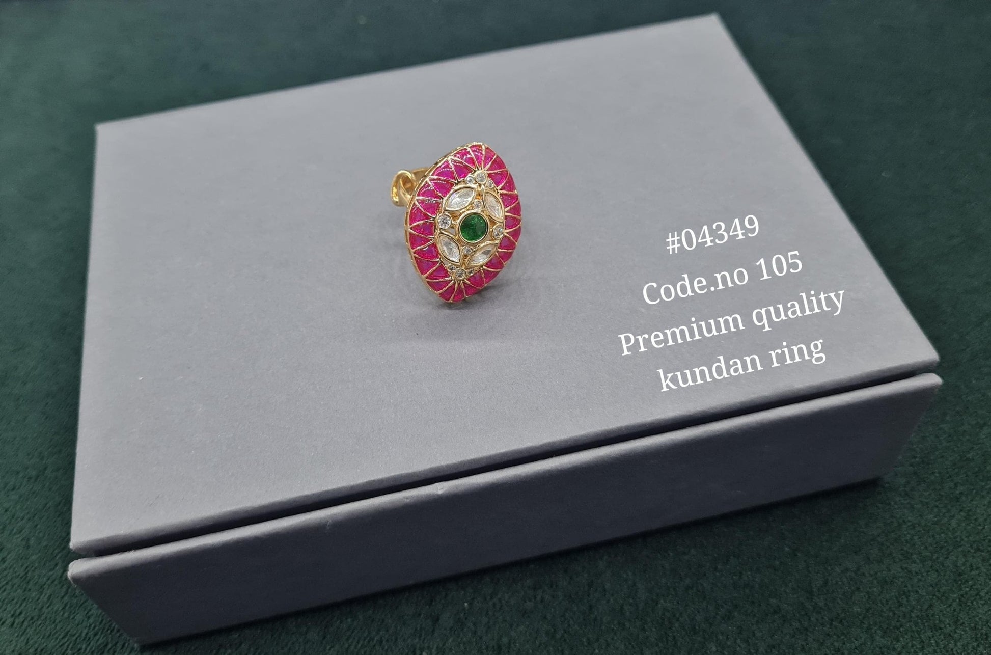 Kundan Fingerring 04349 - KRISHNA'S SWETA JEWELLERY