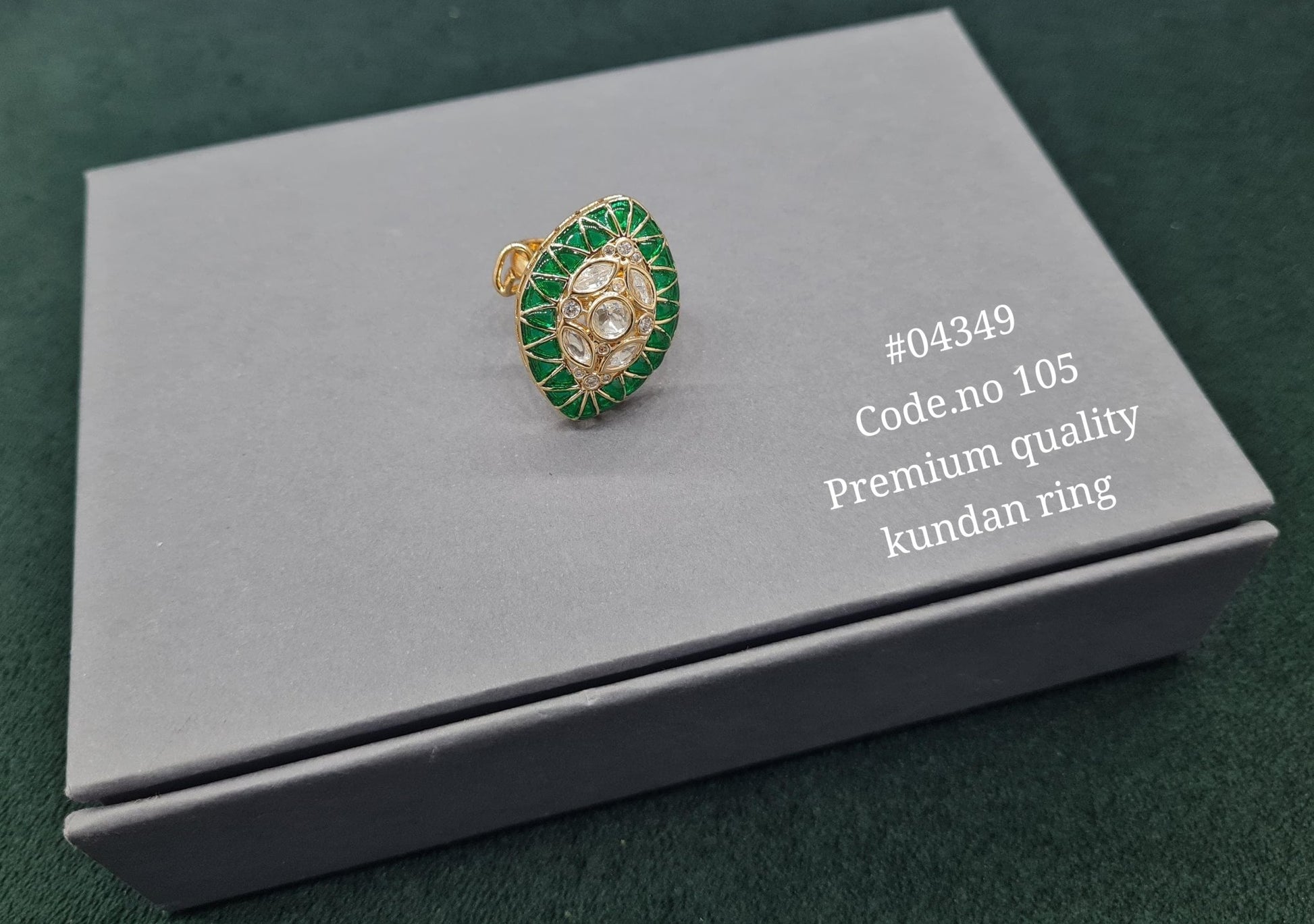 Kundan Fingerring 04349 - KRISHNA'S SWETA JEWELLERY