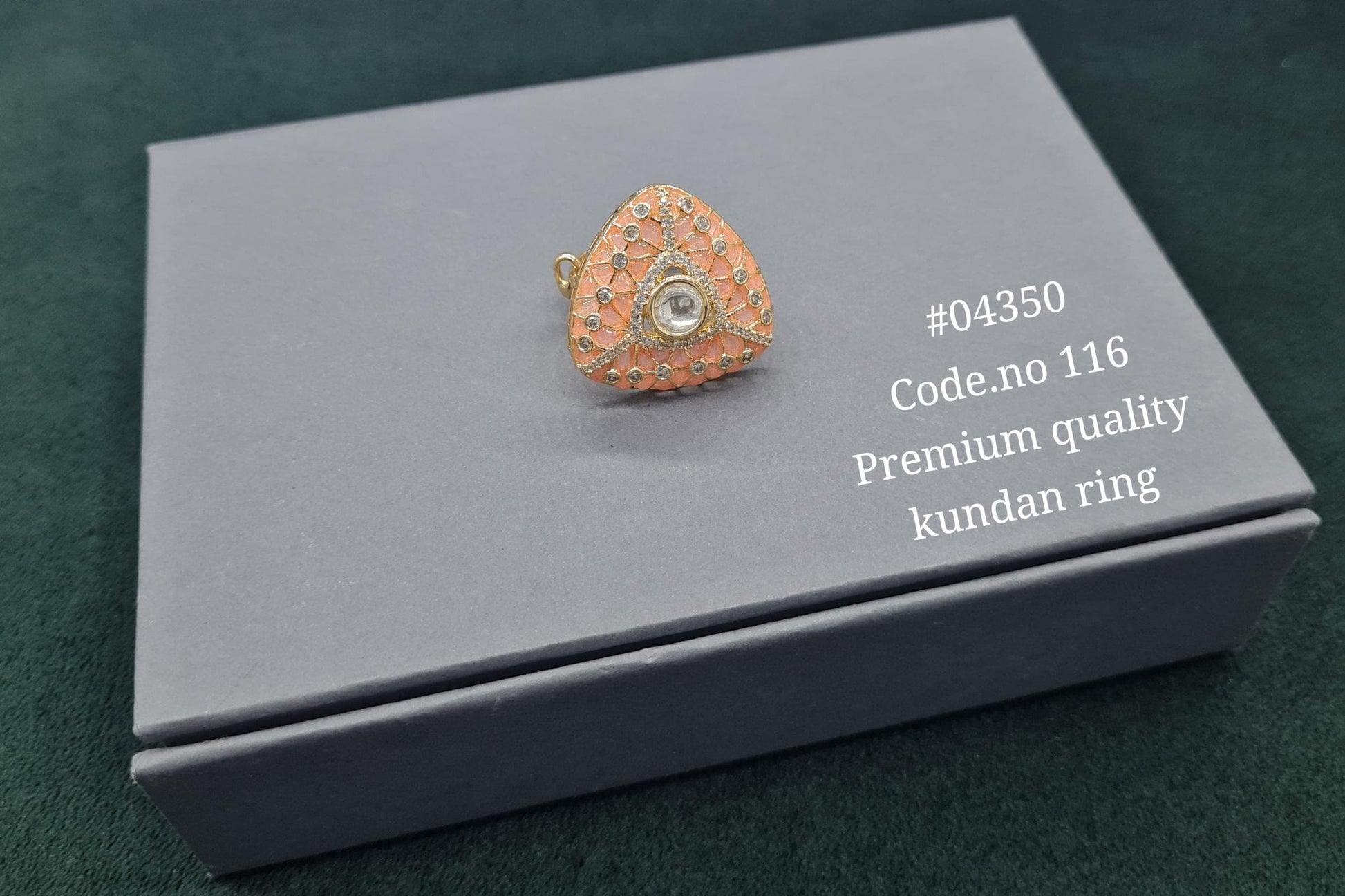 Kundan Fingerring 04350 - KRISHNA'S SWETA JEWELLERY