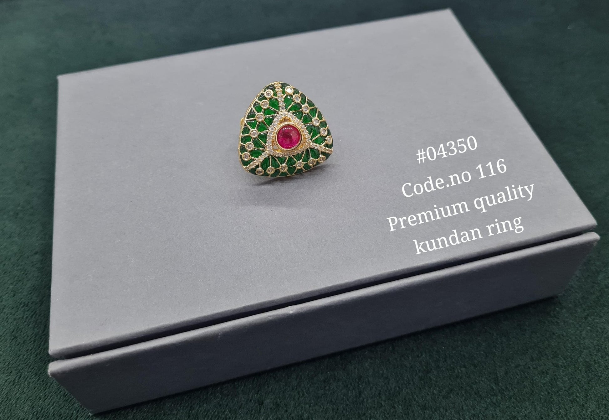 Kundan Fingerring 04350 - KRISHNA'S SWETA JEWELLERY