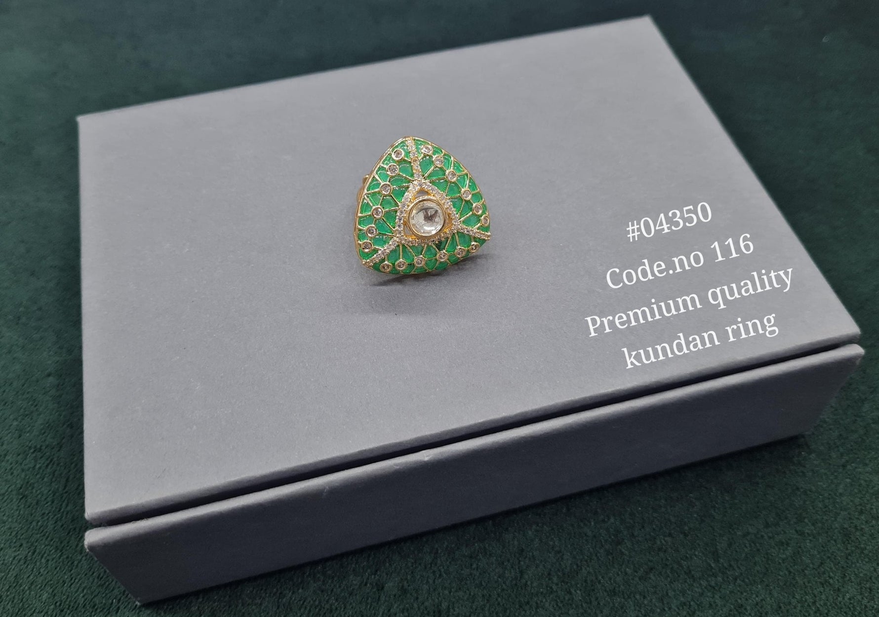 Kundan Fingerring 04350 - KRISHNA'S SWETA JEWELLERY