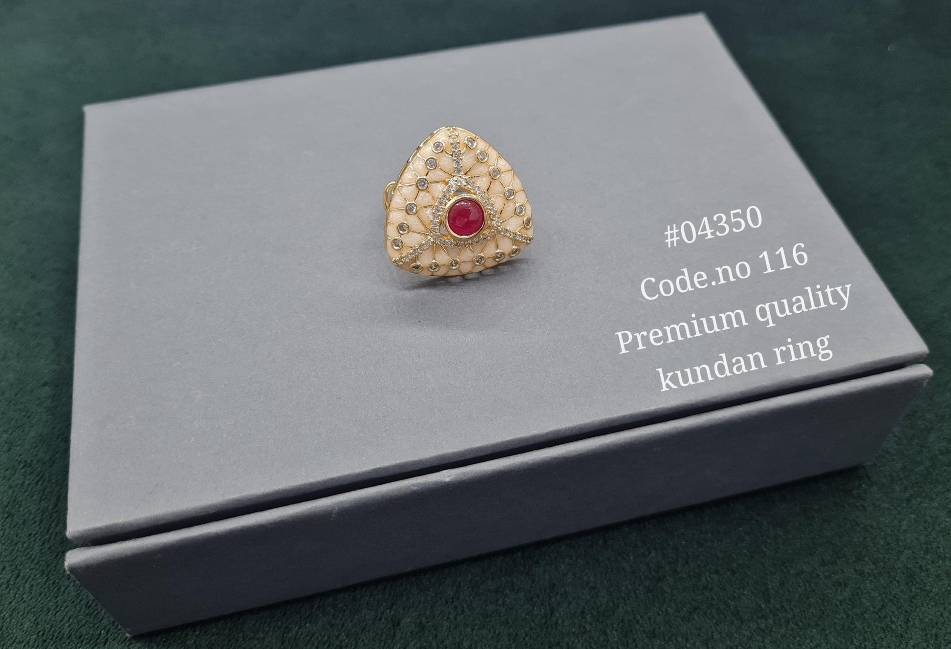 Kundan Fingerring 04350 - KRISHNA'S SWETA JEWELLERY